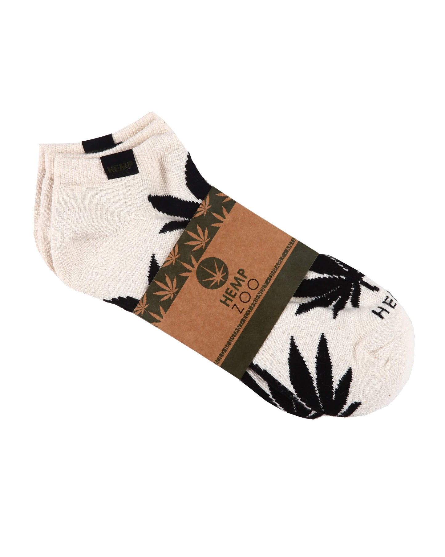 HEMP LEAF ANKLE SOCKS 2 PACK - HEMPZOO