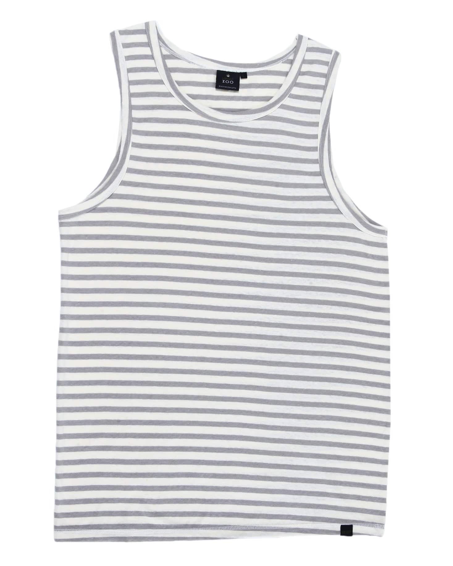 HEMP TANK TOP STONE STRIPES ARMOR - HEMPZOO