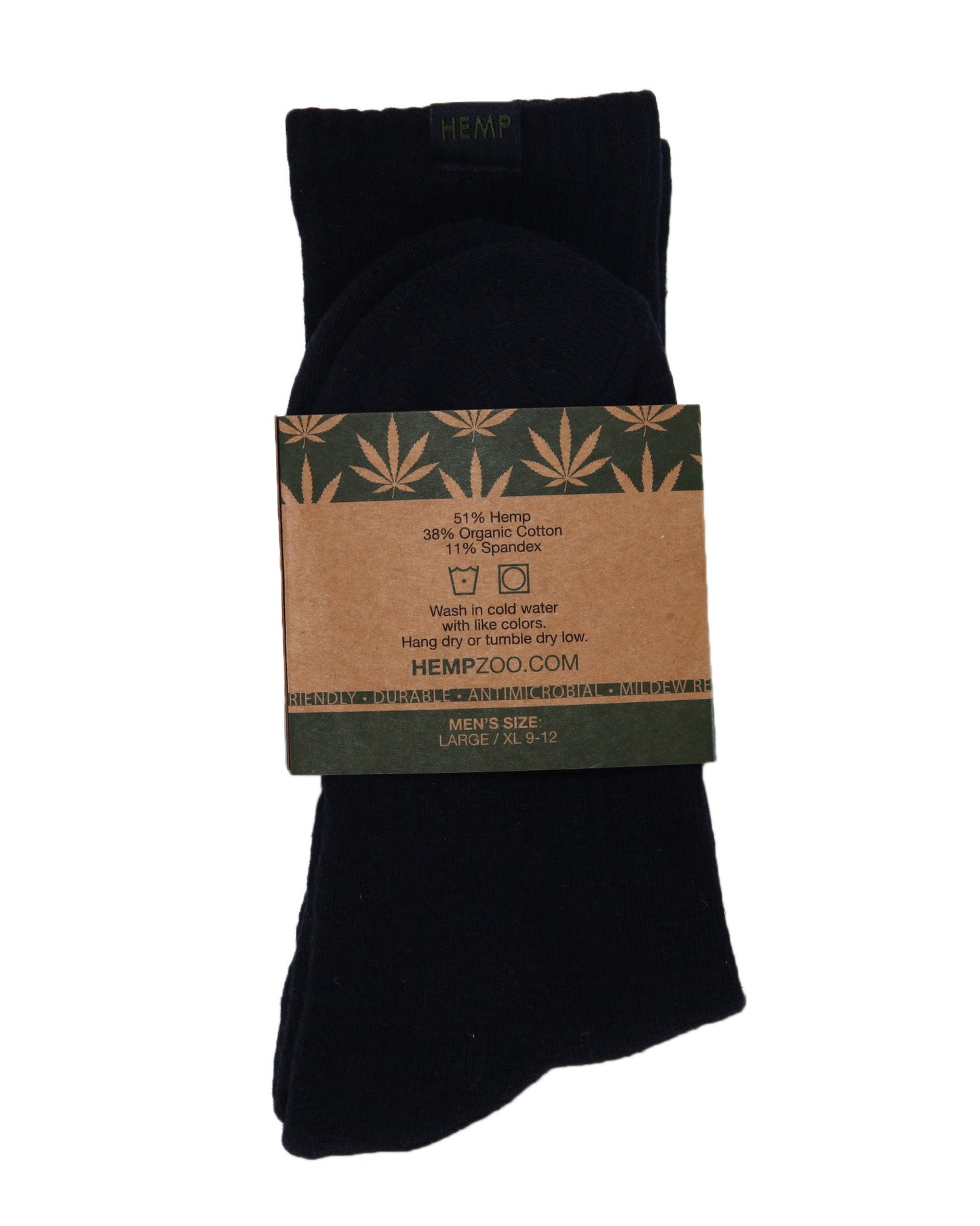 HEMP LABEL CREW SOCKS - HEMPZOO