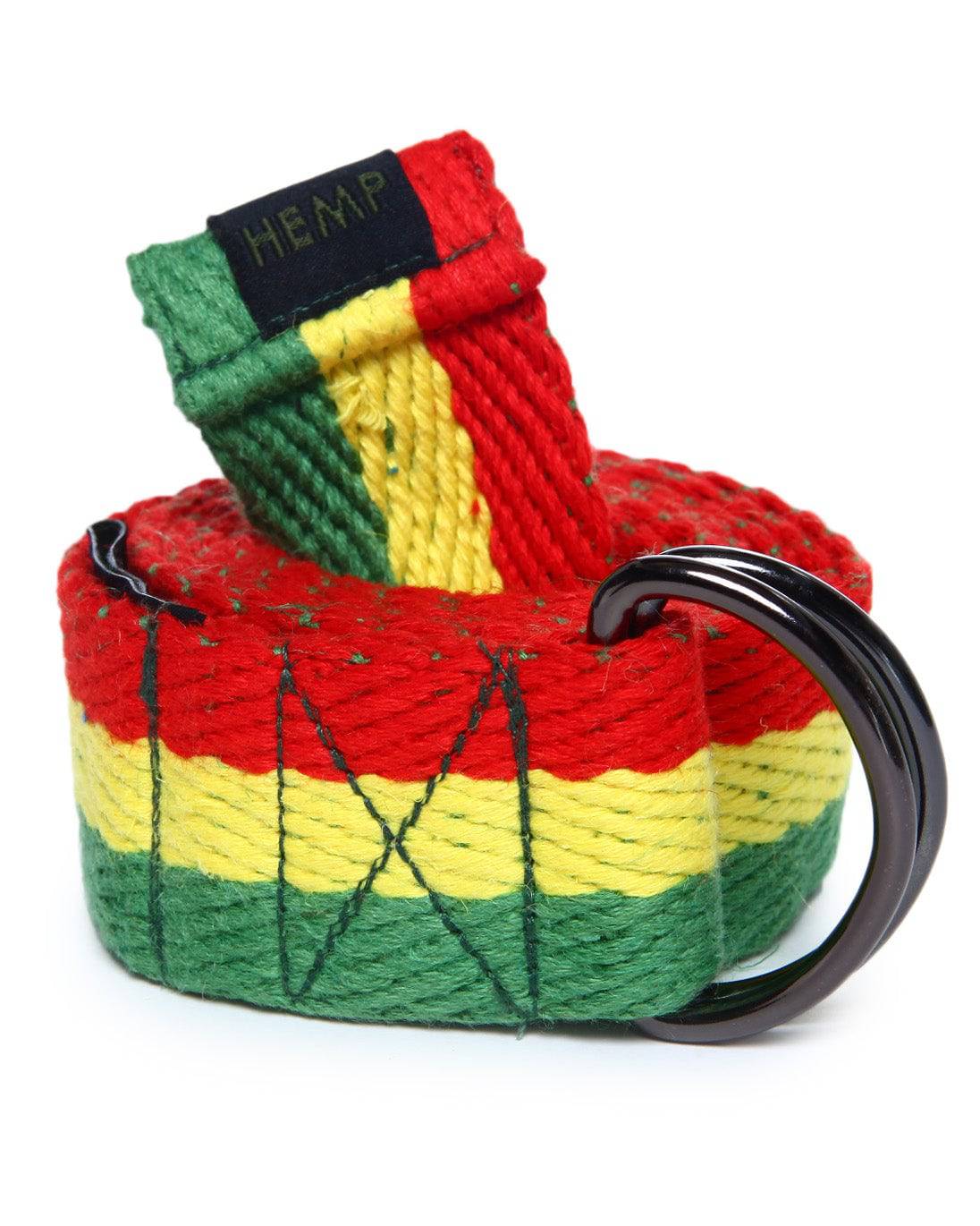 HEMP RASTA D-RING BELT - HEMPZOO