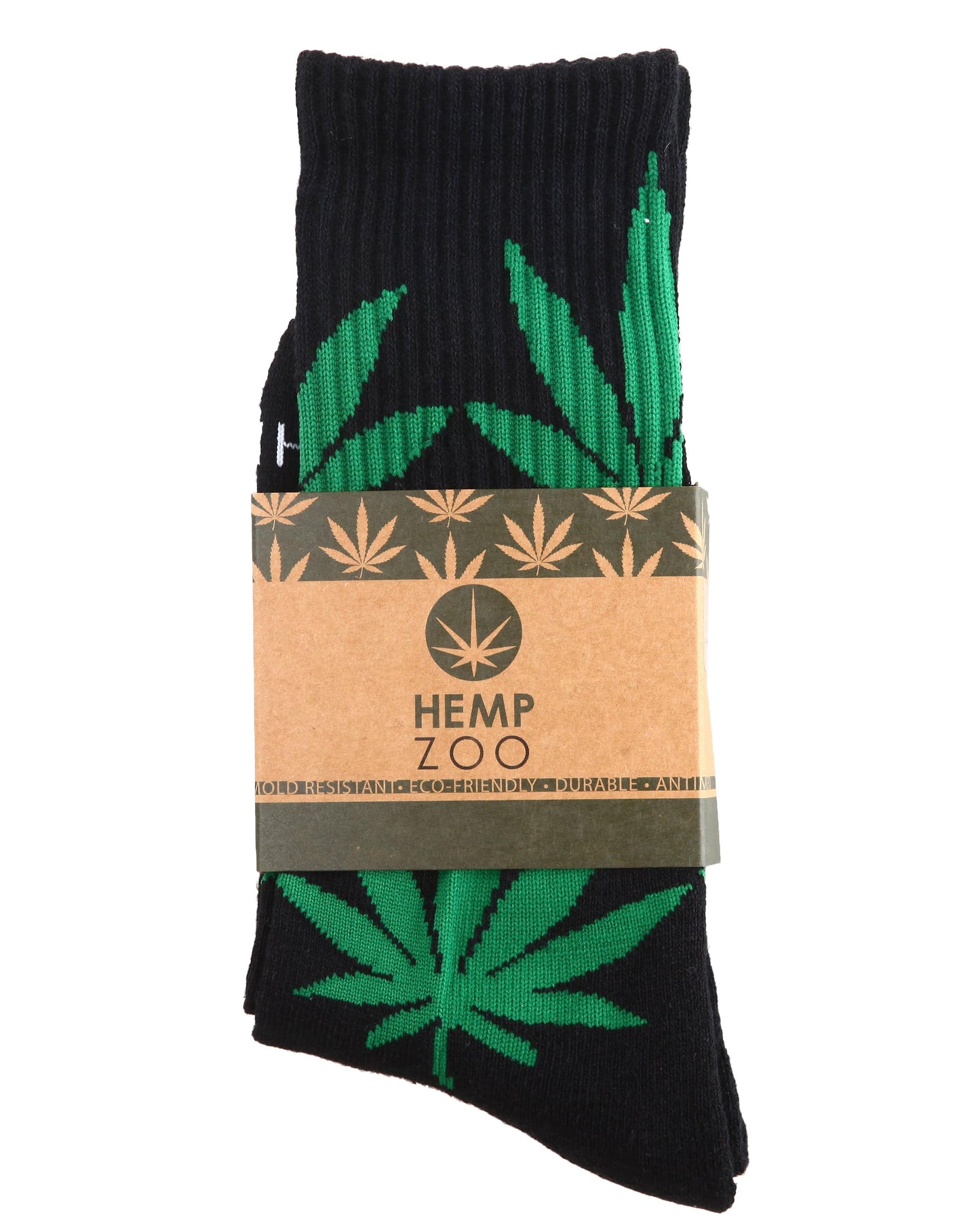 HEMP LUCKY LEAF CREW SOCKS - HEMPZOO