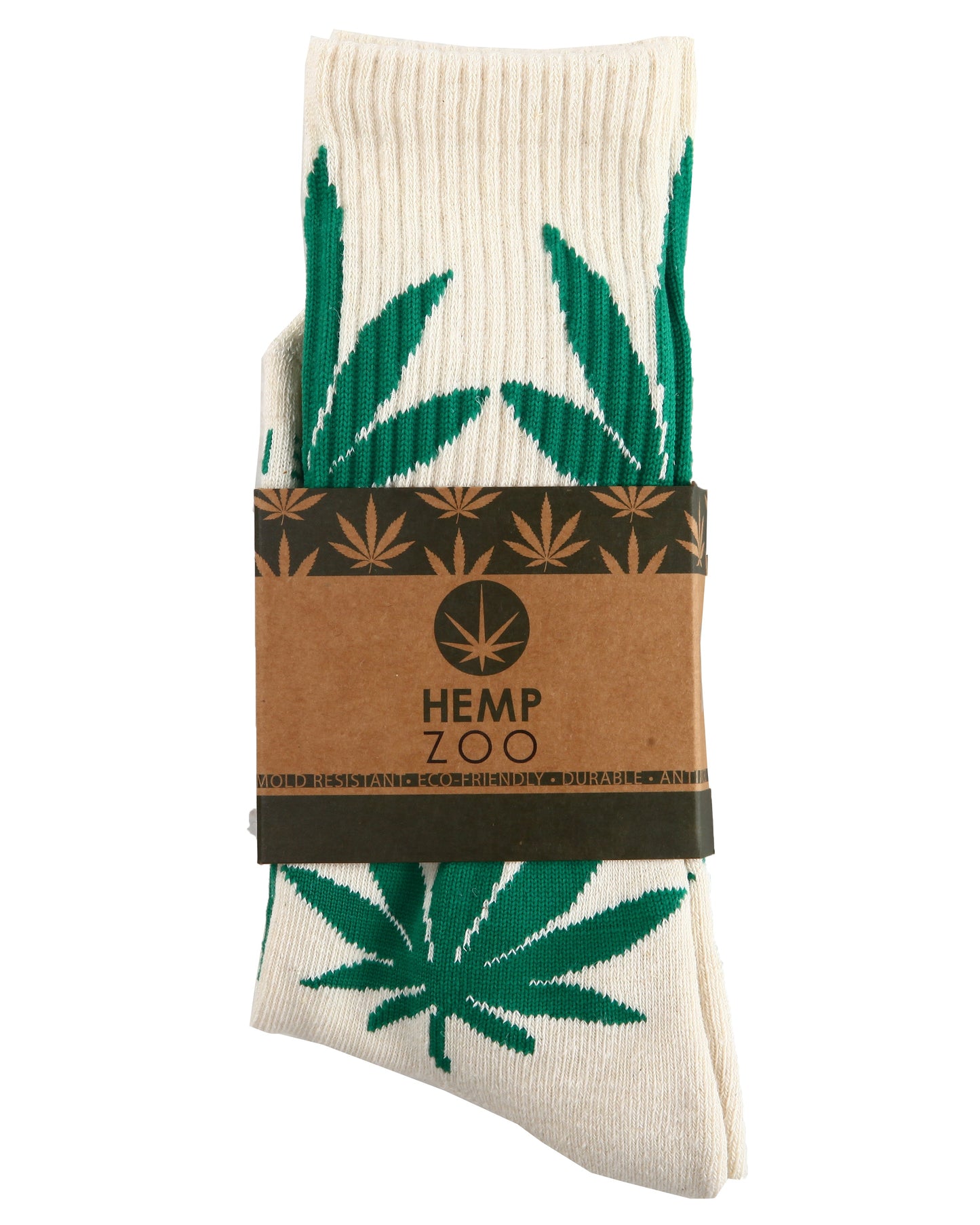 HEMP LUCKY LEAF CREW SOCKS - HEMPZOO