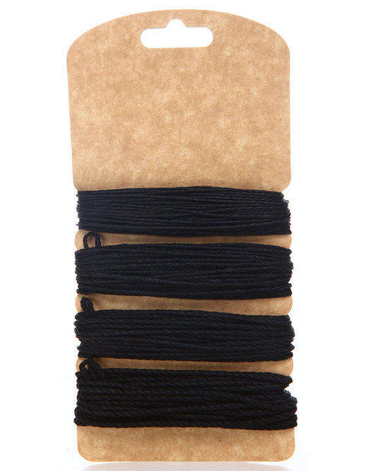 HEMP CORD CARD MULTI BLACK - HEMPZOO