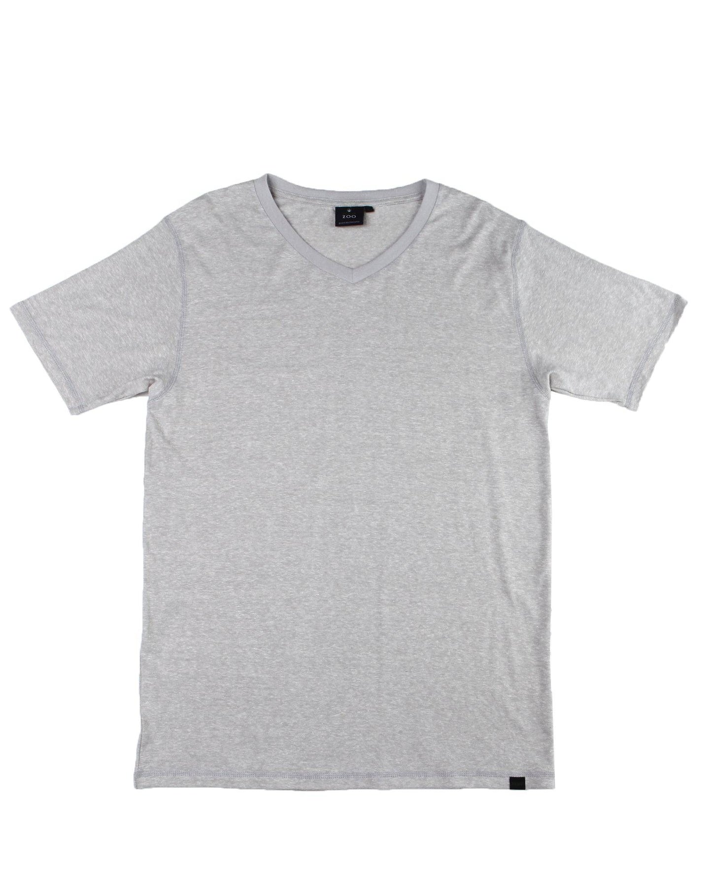 HEMP V-NECK T-SHIRT ARMOR - HEMPZOO