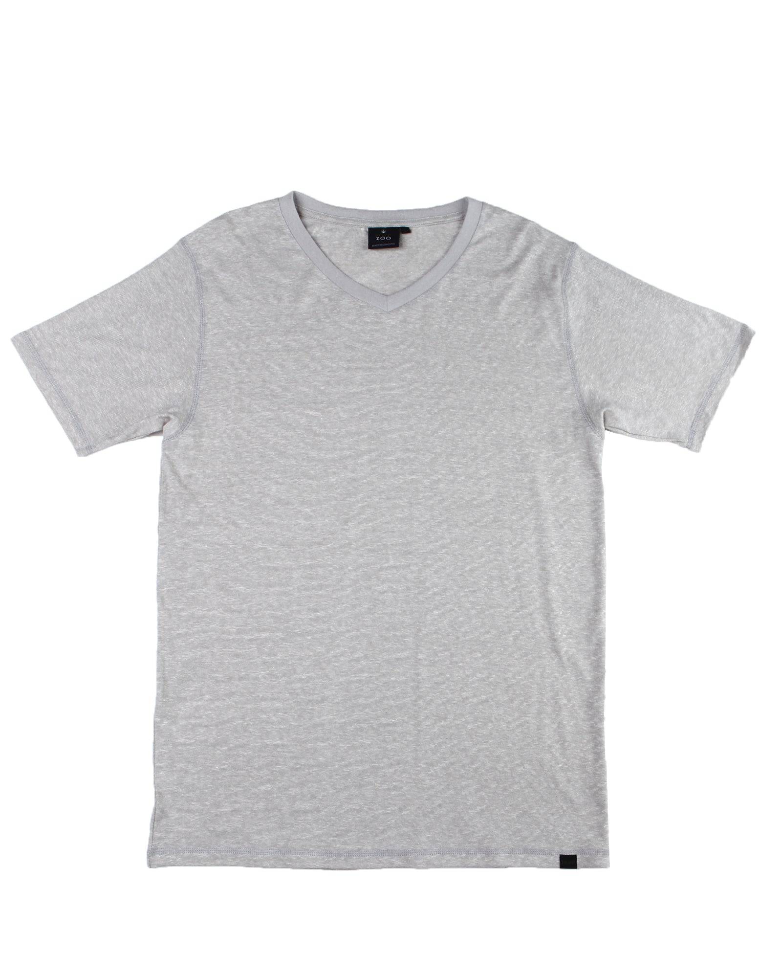HEMP V-NECK T-SHIRT ARMOR - HEMPZOO