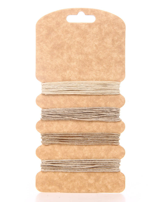 HEMP WICK CORD CARD MULTI NATURAL - HEMPZOO