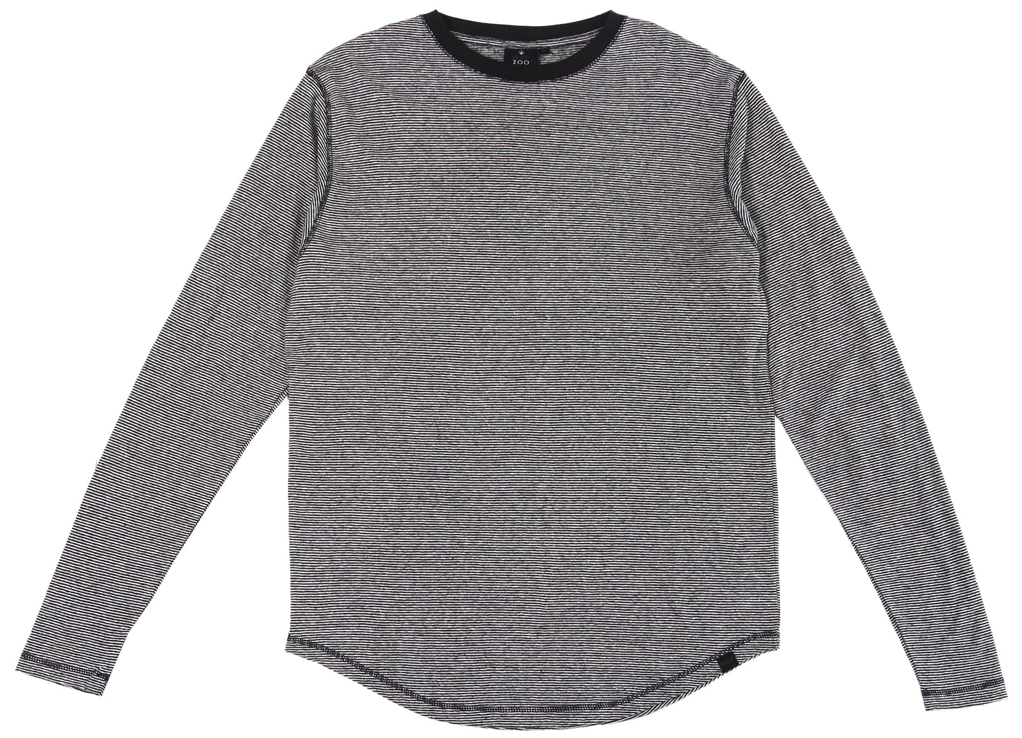 HEMP MICRO STRIPE LONG SLEEVE T-SHIRT ARMOR - HEMPZOO