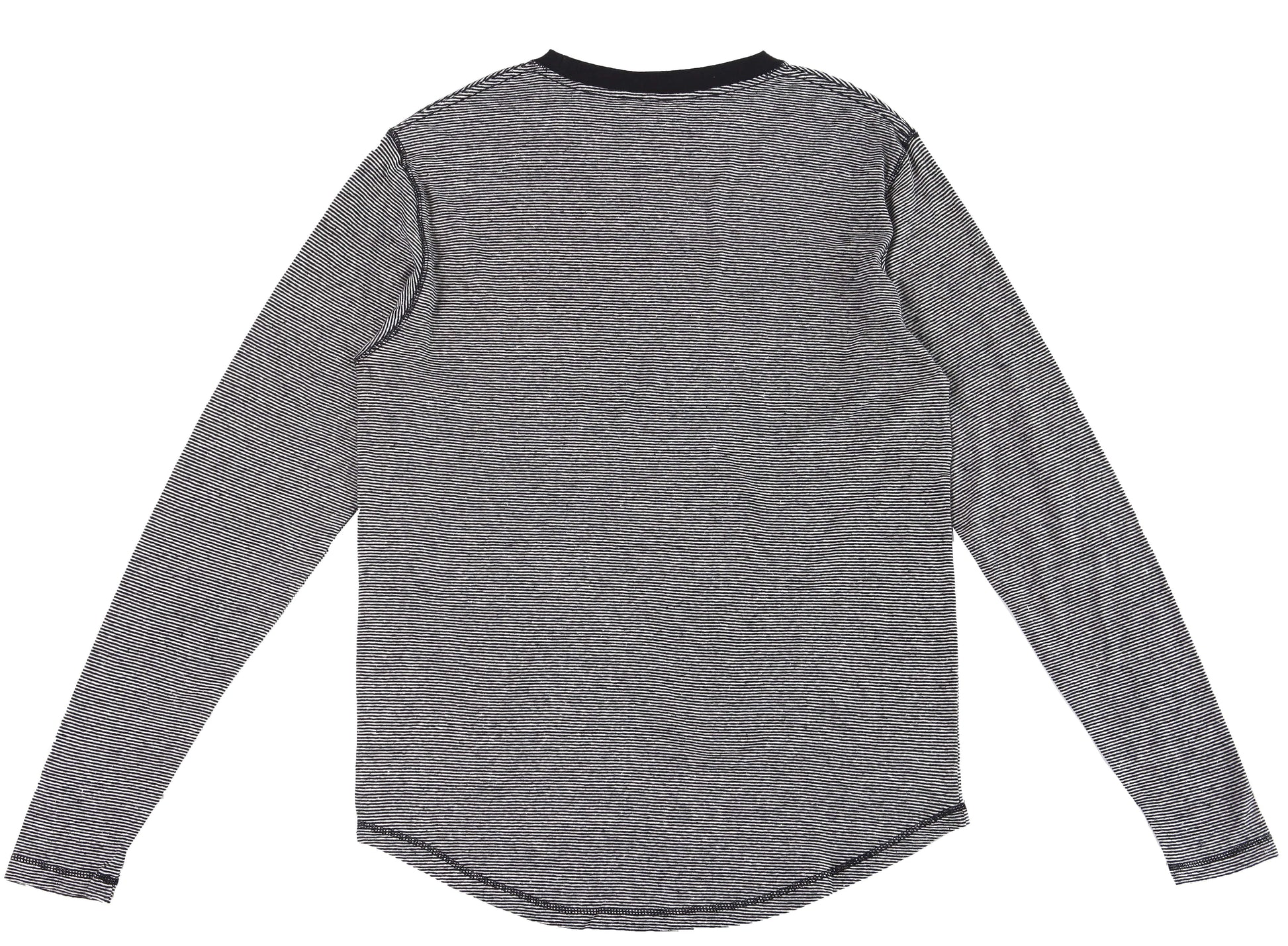 HEMP MICRO STRIPE LONG SLEEVE T-SHIRT ARMOR - HEMPZOO