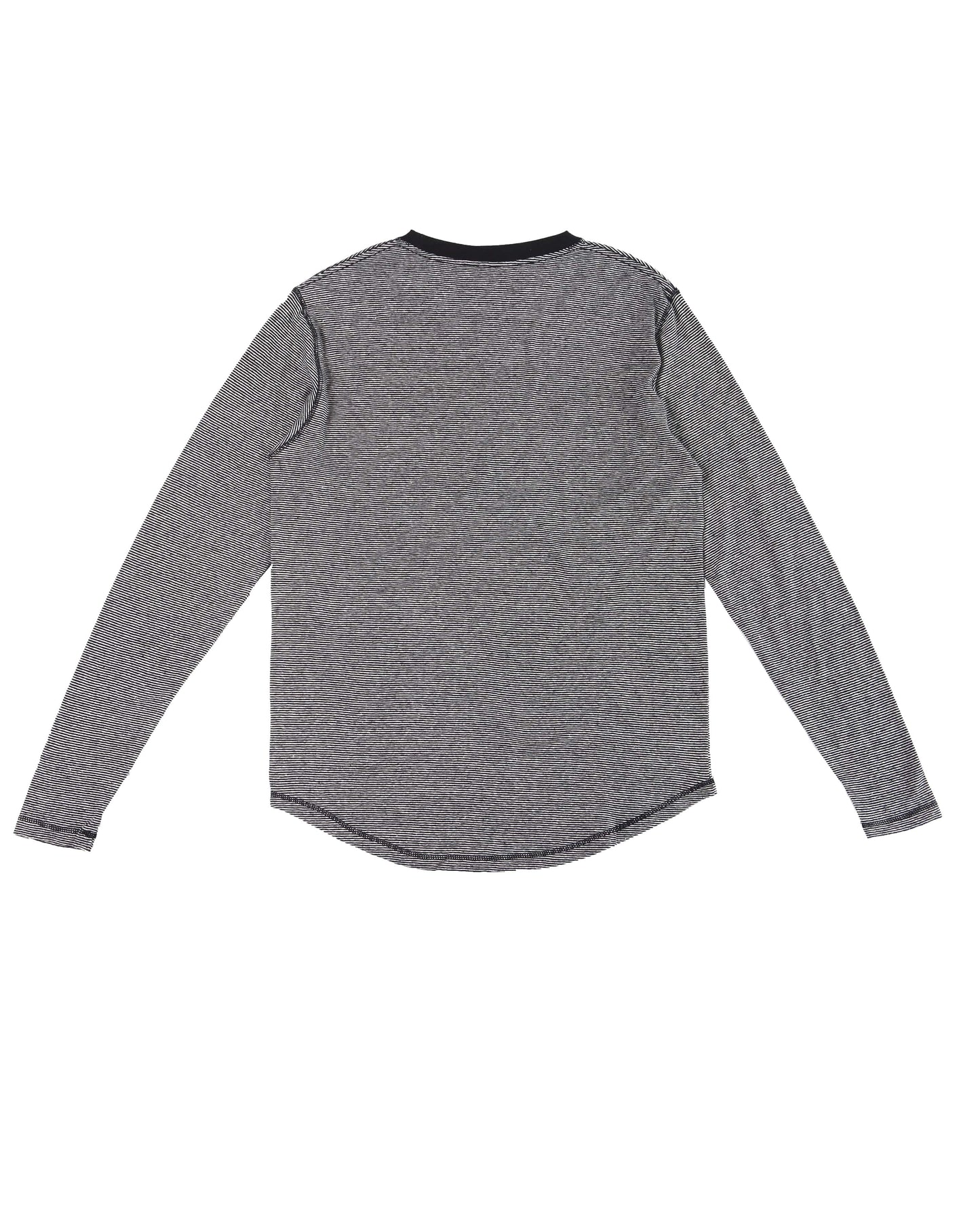 HEMP MICRO STRIPE LONG SLEEVE T-SHIRT ARMOR - HEMPZOO