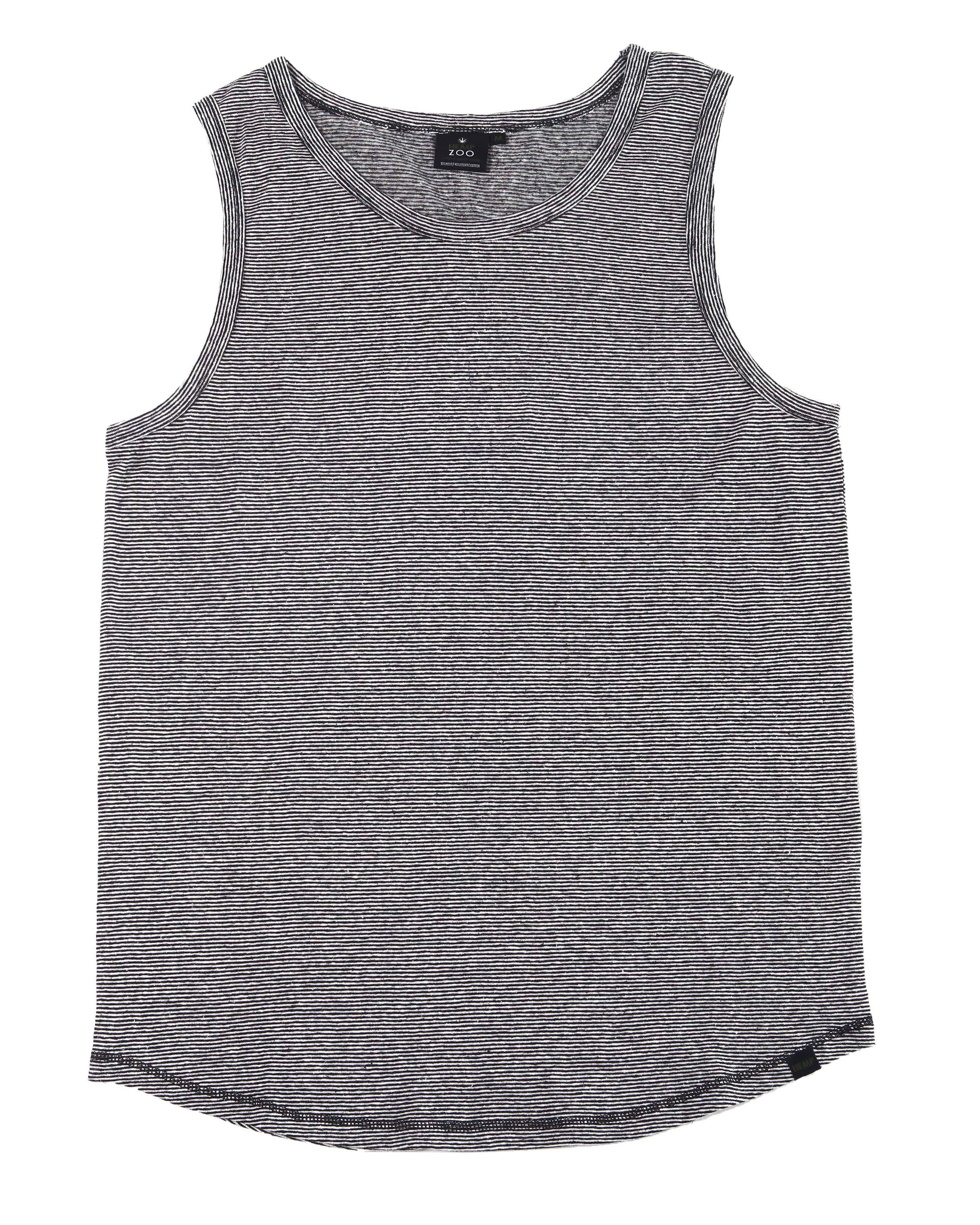 HEMP MICRO STRIPE TANK TOP ARMOR - HEMPZOO