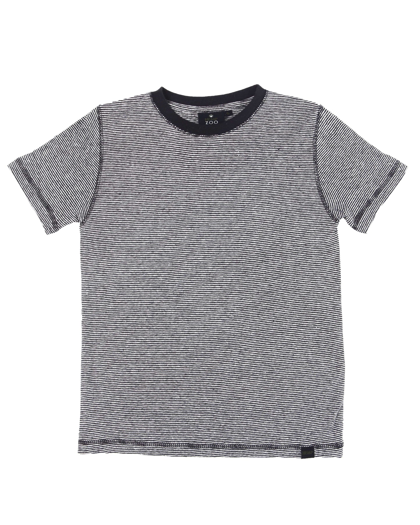 HEMP KIDS MICRO STRIPE T-SHIRT ARMOR 6-12 - HEMPZOO