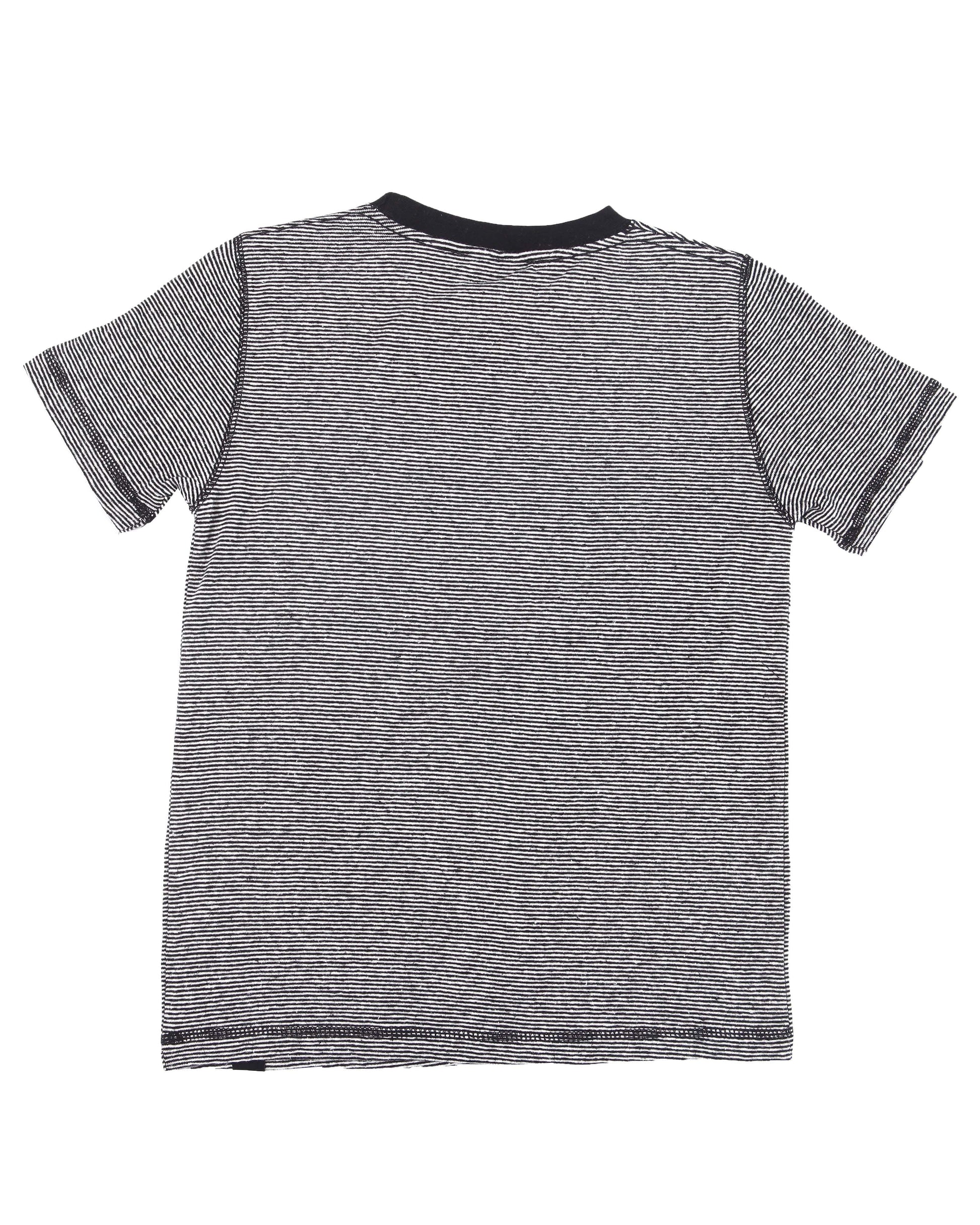 HEMP KIDS MICRO STRIPE T-SHIRT ARMOR 6-12 - HEMPZOO