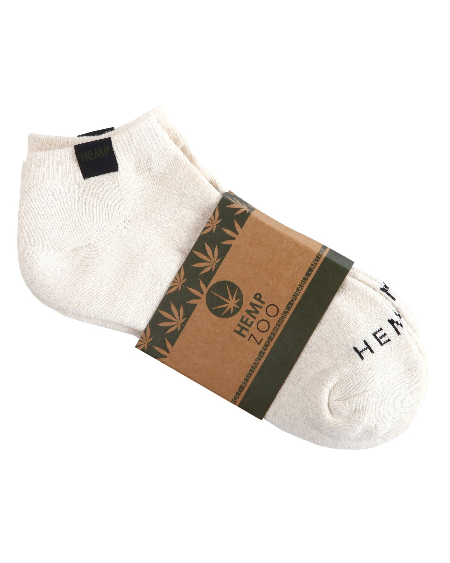 HEMP LABEL ANKLE SOCKS 2 PACK - HEMPZOO