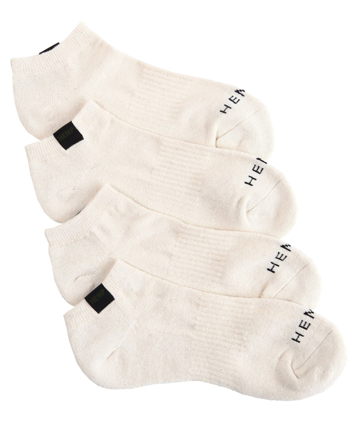 HEMP LABEL ANKLE SOCKS 2 PACK - HEMPZOO