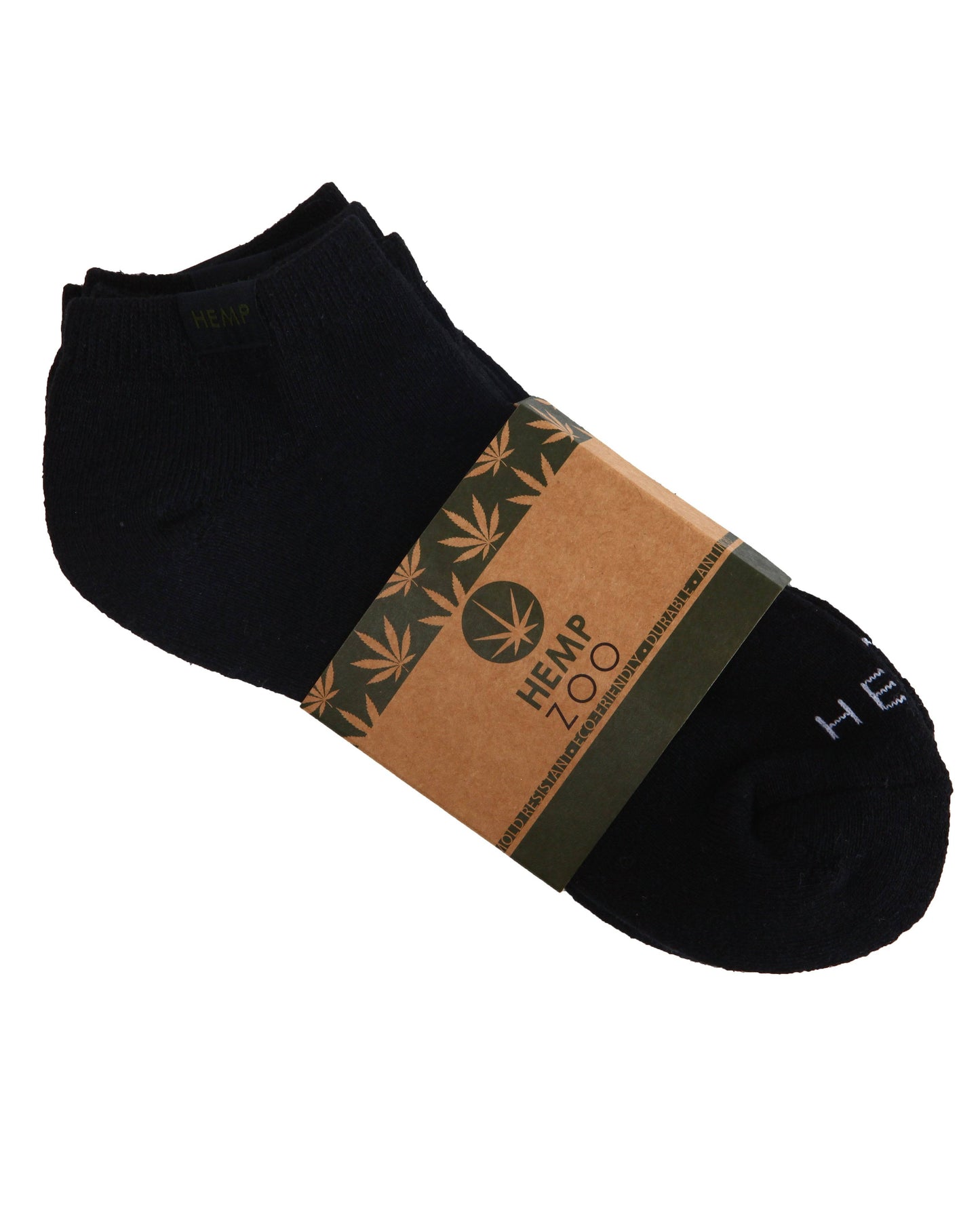 HEMP LABEL ANKLE SOCKS 2 PACK - HEMPZOO