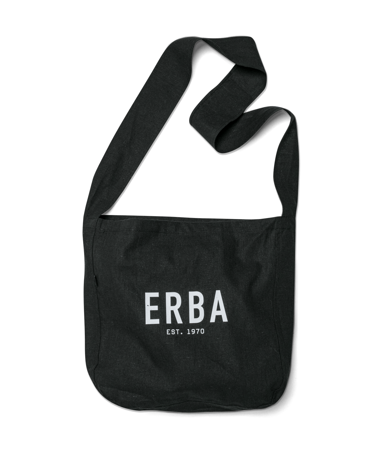 ERBA EST 1970 HEMP SLING TOTE BLACK - HEMPZOO