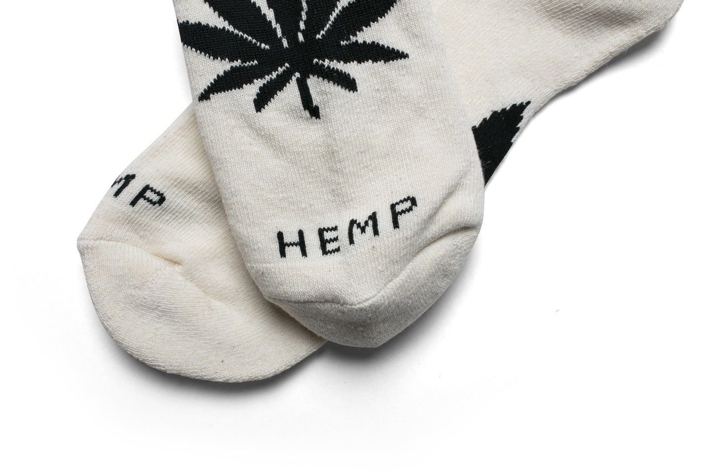 ERBA HEMP LEAF CREW SOCKS NATURAL - HEMPZOO