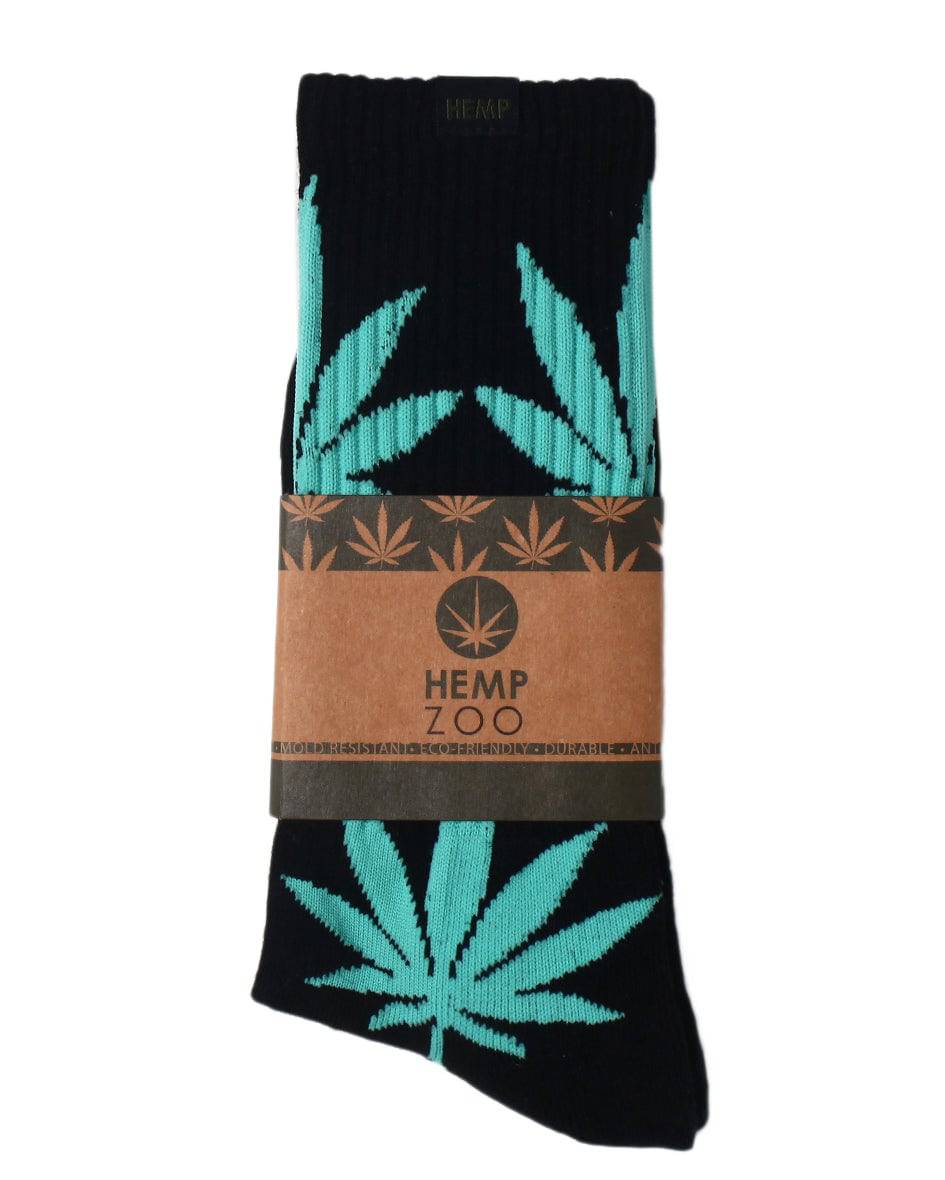 HEMP OCEAN LEAF CREW SOCKS - HEMPZOO