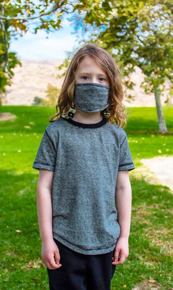 HEMP KIDS MICRO STRIPE T-SHIRT ARMOR 6-12 - HEMPZOO
