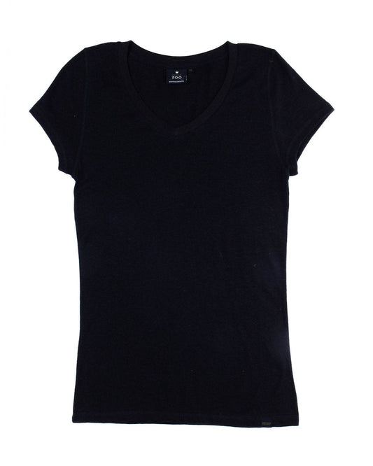 HEMP T-SHIRT V NECK WOMENS ARMOR - HEMPZOO