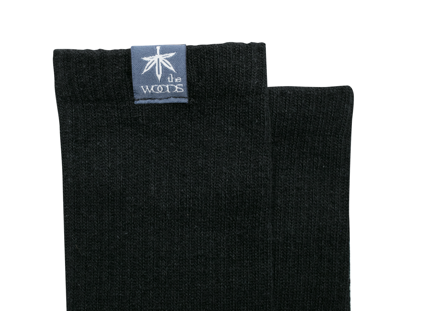 the WOODS HEMP CREW SOCKS BLACK - HEMPZOO