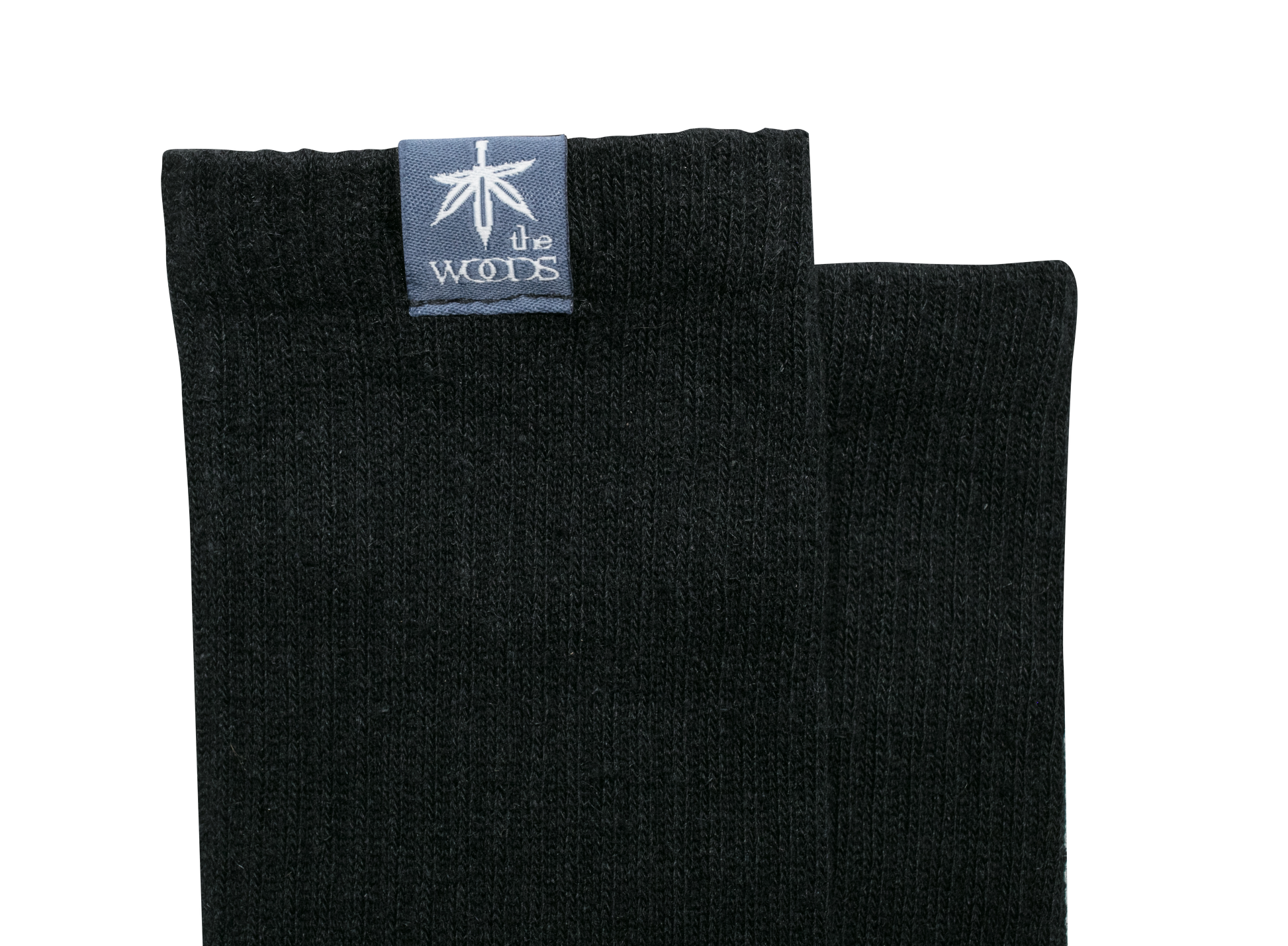 the WOODS HEMP CREW SOCKS BLACK - HEMPZOO