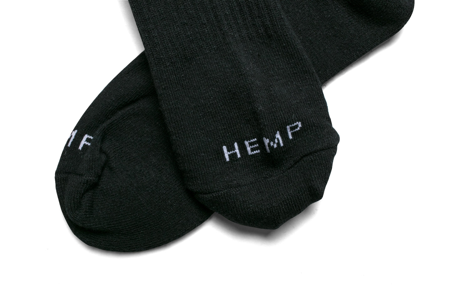 the WOODS HEMP CREW SOCKS BLACK - HEMPZOO