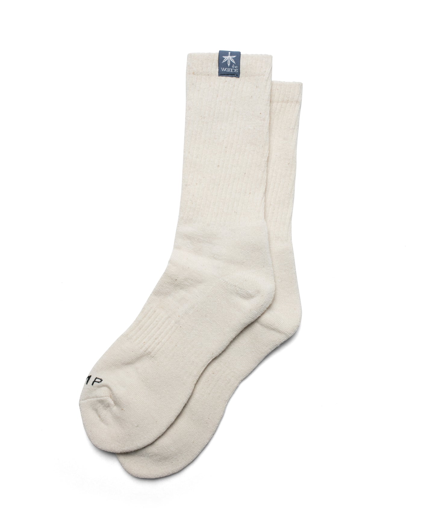 the WOODS HEMP CREW SOCKS NATURAL - HEMPZOO