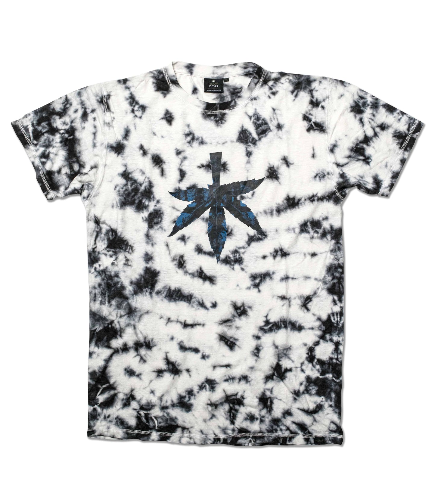 the WOODS HEMP T-SHIRT MIDNIGHT TIE DYE - HEMPZOO