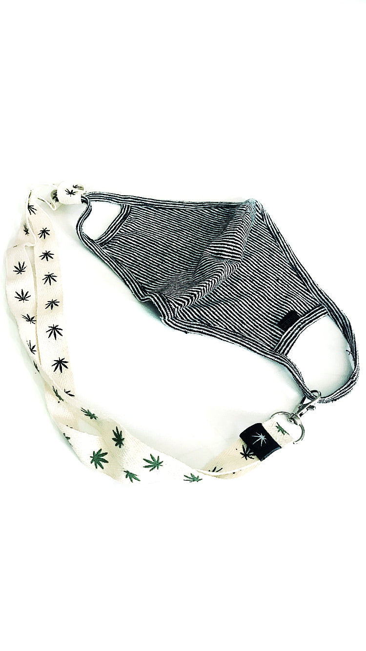 HEMP MICRO STRIPE FACE MASK - HEMPZOO