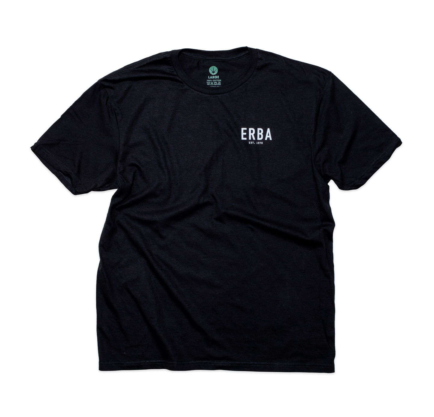 ERBA EST 1970 COTTON T-SHIRT BLACK