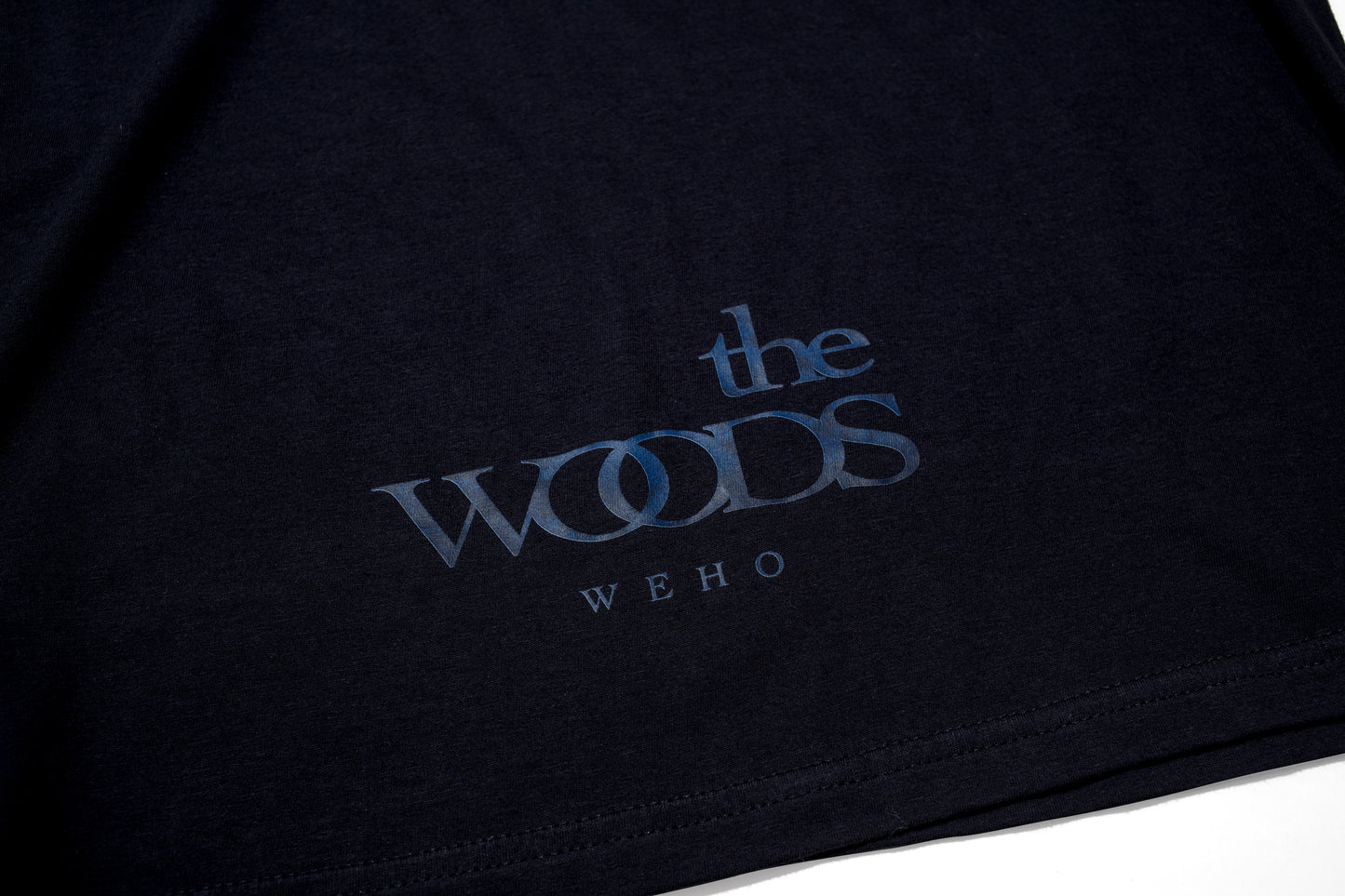 the WOODS COTTON T-SHIRT BLACK